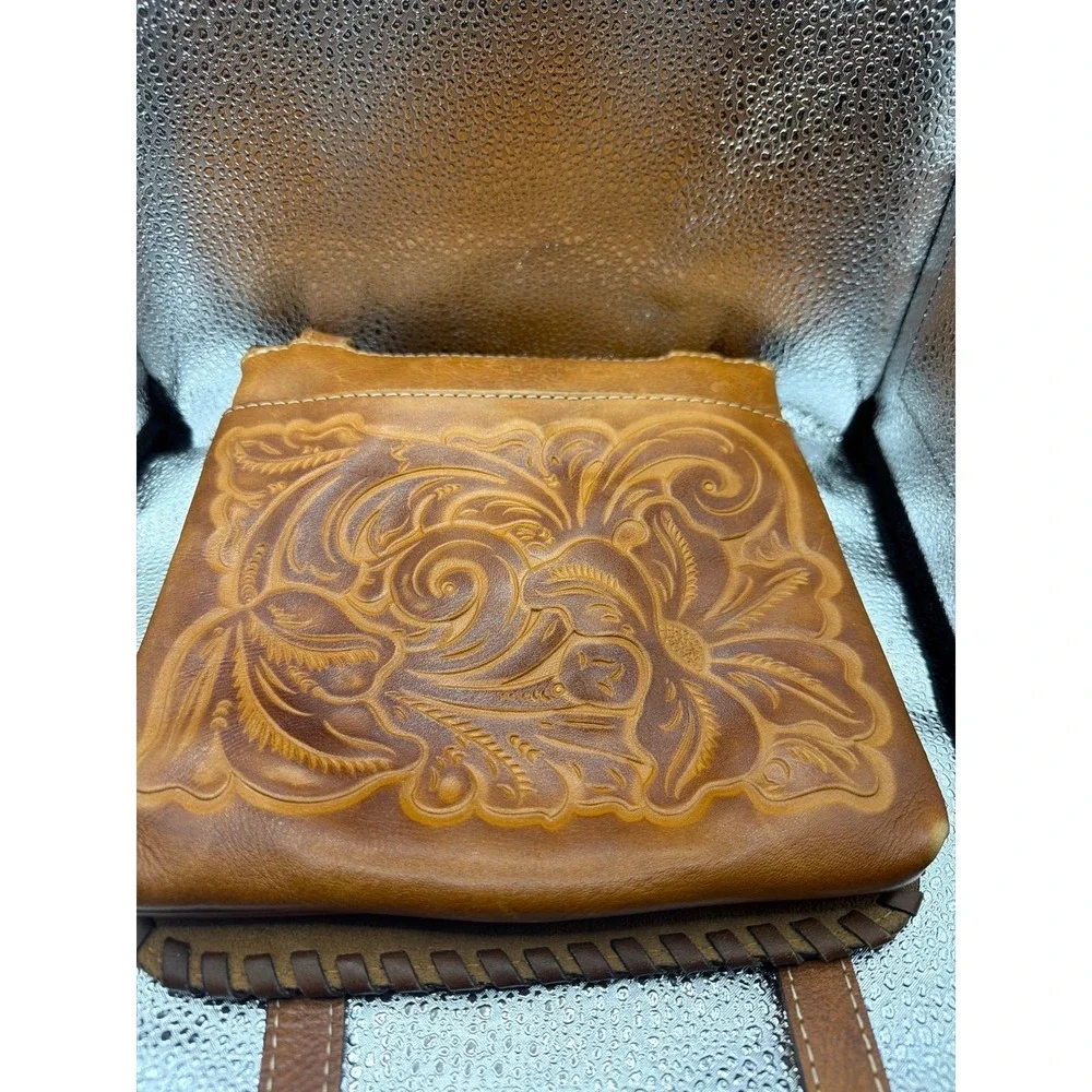 Patricia‎ Nash Florence Granada Tooled Leather Crossbody Purse Very Good Cond